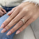 Diamond Chevron Pave Ring 0.87 Carat Rose Gold 14K