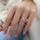 Diamond V Shape Ring 0.8 ct Rose Gold