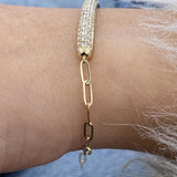 Diamond Chain Bracelet 1 ct Yellow Gold