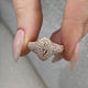 Diamond Dome Ring 1.02 Carat Rose Gold 14K