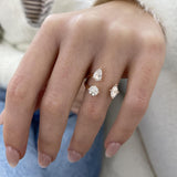 Diamond Open Ring 1.2 ct Rose Gold