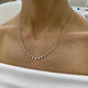 Diamond Chain Necklace 1.1 ct White Gold