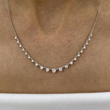 Diamond Chain Necklace 1.1 ct White Gold