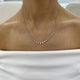 Diamond Chain Necklace 1.1 ct White Gold