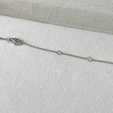 Diamond Chain Necklace 1.1 ct White Gold