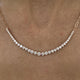 Diamond Chain Necklace 2.2 ct Rose Gold