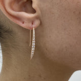 Diamond Threader Earrings 1.1 ct Rose Gold