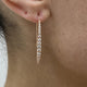 Diamond Threader Earrings 1.1 ct Rose Gold