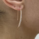 Diamond Threader Earrings 1.1 ct Rose Gold