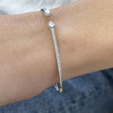Diamond Bangle Bracelet 0.55 ct White Gold