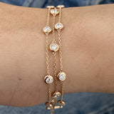 Diamond Link Bracelet 1.10 ct Rose Gold