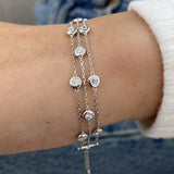 Diamond Link Bracelet 1.10 ct White Gold