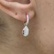 Diamond Dangle Earrings 0.9 ct White Gold