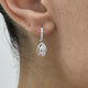 Diamond Dangle Earrings 0.9 ct White Gold