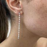 Diamond Drop Earrings 2.5 ct White Gold