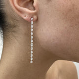 Diamond Drop Earrings 2.4 ct White Gold