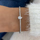 Diamond Open Bangle Bracelet 1.1 ct White Gold