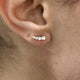 Diamond Climber Earrings 0.4 ct Rose Gold