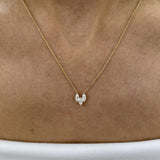 Diamond Pendant Necklace 0.4 ct Yellow Gold