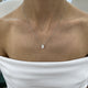 Diamond Pendant Necklace 2.10 Ct White Gold