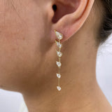 Diamond Drop Earrings 2.3 ct Yellow Gold