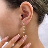 Diamond Drop Earrings 2.3 ct Yellow Gold