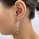 Diamond Drop Earrings 2.3 ct White Gold