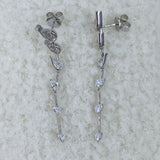 Diamond Drop Earrings 2.3 ct White Gold