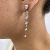 Diamond Drop Earrings 2.4 ct White Gold