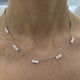 Diamond Chain Necklace 2.8 ct White Gold