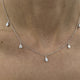 Diamond Chain Necklace 0.8 ct White Gold