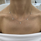 Diamond Chain Necklace 0.8 ct White Gold