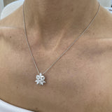 Diamond Pendant Necklace 1.7 ct White Gold