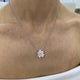 Diamond Pendant Necklace 1.7 ct White Gold