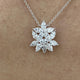 Diamond Pendant Necklace 1.7 ct White Gold