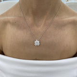 Diamond Pendant Necklace 1.7 ct White Gold
