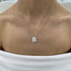 Diamond Pendant Necklace 1.7 ct White Gold
