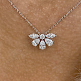 Diamond Pendant Necklace 1.5 ct White Gold