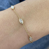Diamond Link Bracelet 0.9 ct Yellow Gold