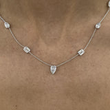 Diamond Chain Necklace 3.6 ct White Gold