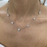 Diamond Chain Necklace 3.6 ct White Gold