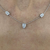 Diamond Chain Necklace 3.6 ct White Gold
