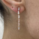 Diamond Drop Earrings 1.3 ct Rose Gold