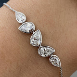 Diamond Chain Bracelet 1.90 ct White Gold