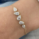 Diamond Chain Bracelet 2 ct Yellow Gold