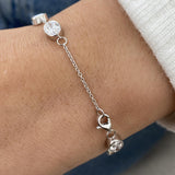 Diamond Link Bracelet 5 ct White Gold