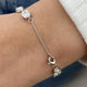 Diamond Link Bracelet 5 ct White Gold