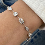 Diamond Link Bracelet 5.5 ct White Gold