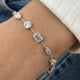 Diamond Link Bracelet 5.5 ct White Gold