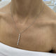 Diamond Lariat Necklace 0.9 ct White Gold